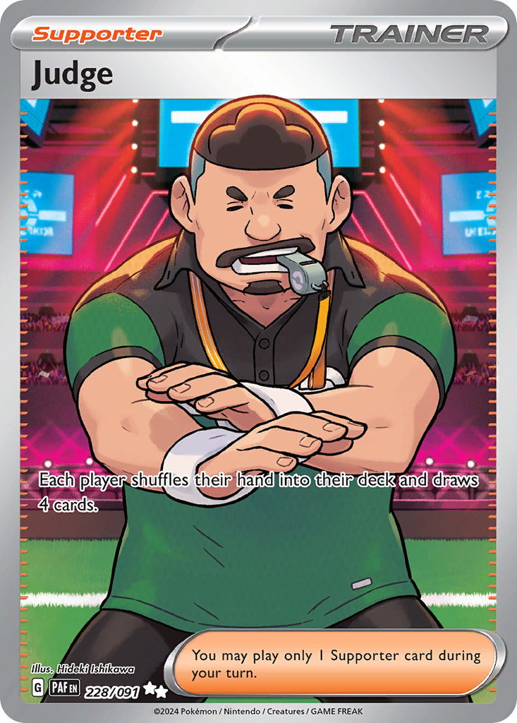 Judge 228/091 Ultra Rare Paldean Fates Pokemon Near Mint