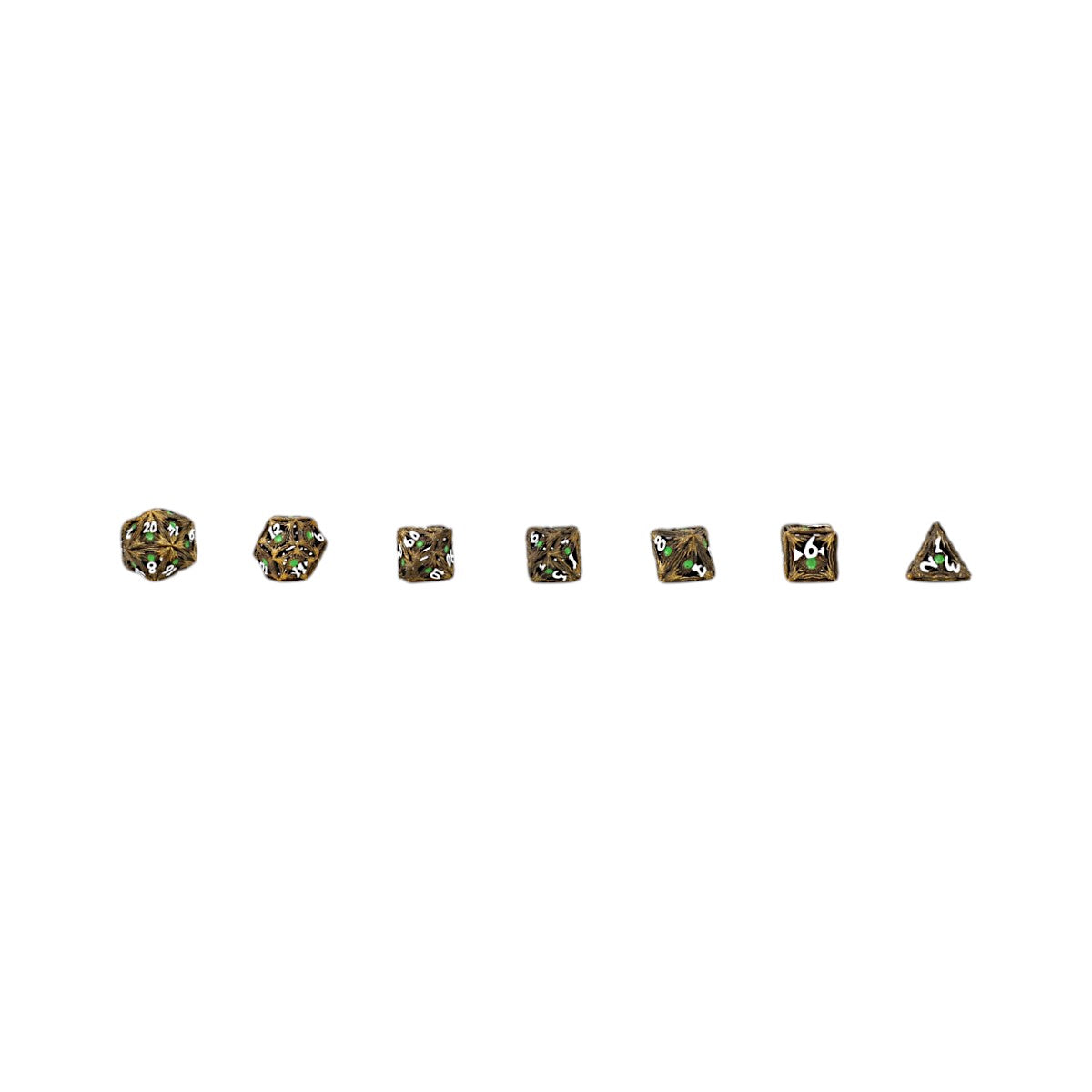Dice Dragon Eye Dice Set Ancient bronze/green