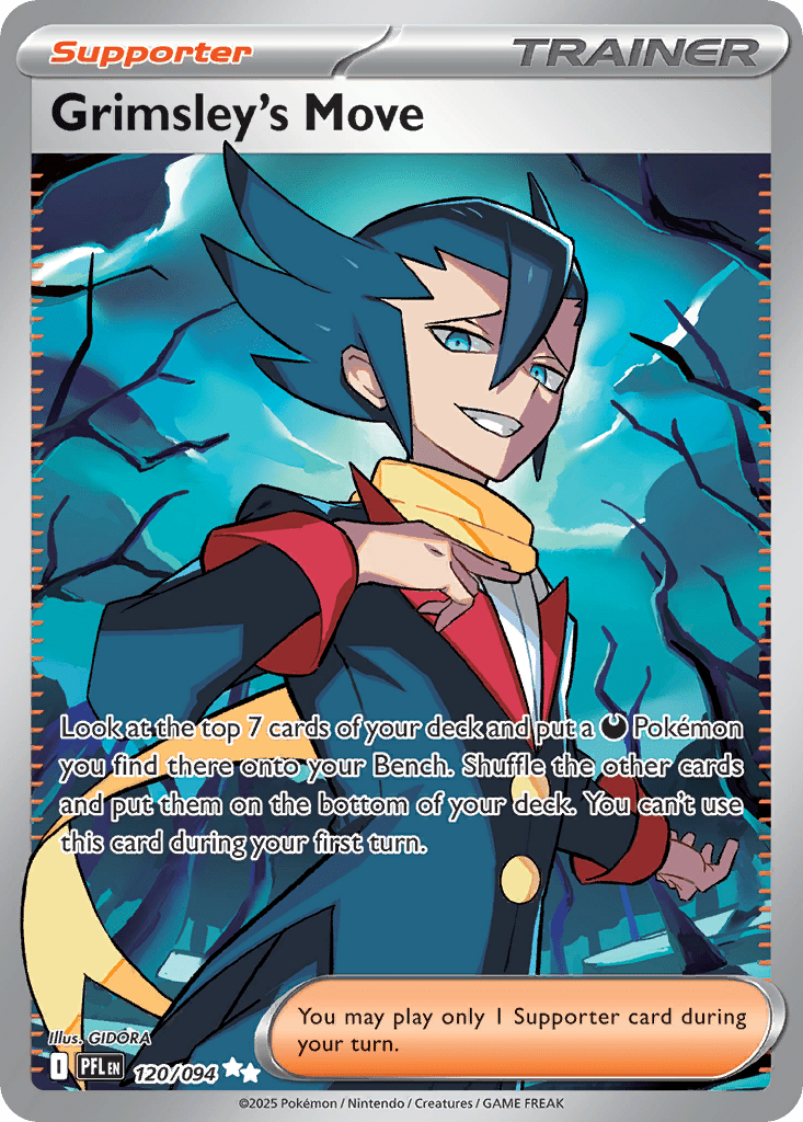 Grimsley's Move 120/094 Ultra Rare Phantasmal Flames Pokemon Near Mint