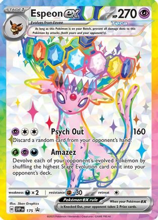 Espeon ex SVP 175 Holo Promo Scarlet & Violet Promo Pokemon Near Mint