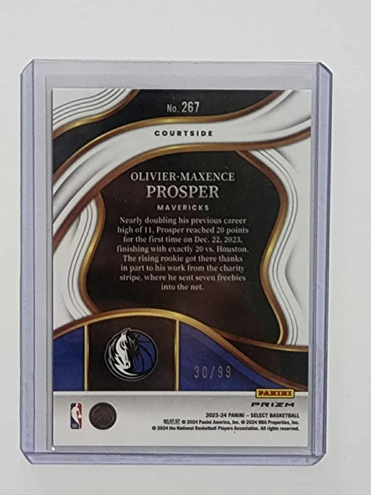2023 Select Purple Cracked Ice Prizm /99 Olivier-Maxence Prosper #267 Rookie RC