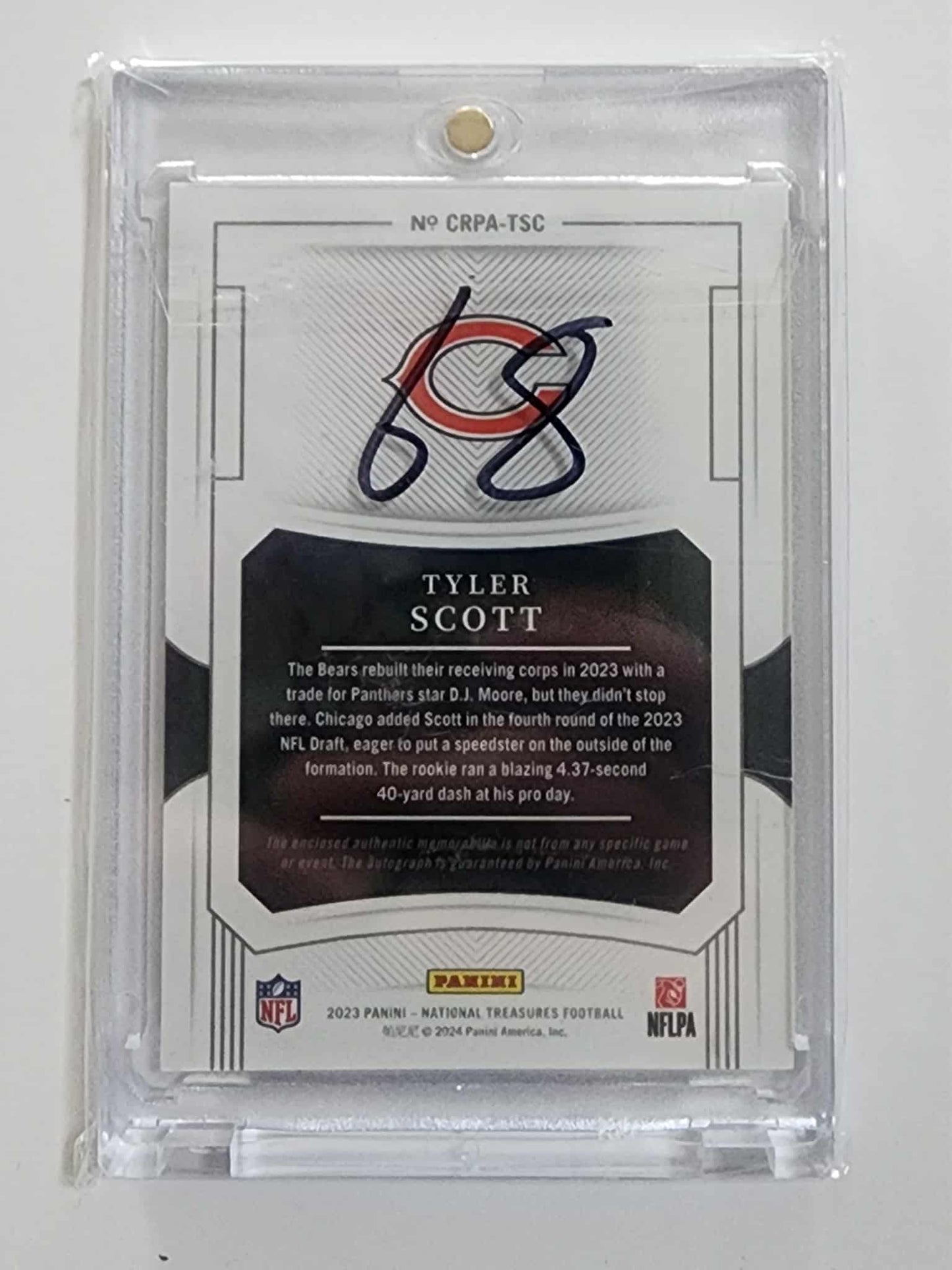 2023 Panini National Treasures #CRPA-TSC Tyler Scott Rookie Patch Autographs