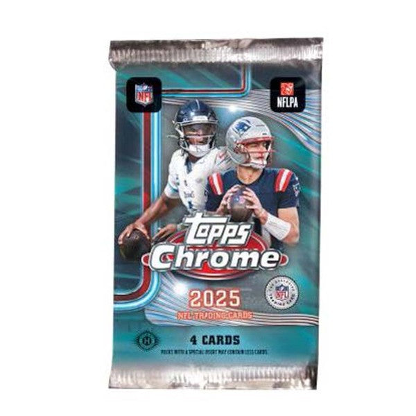 2025 Topps Chrome NFL Football Hobby – Single Pack