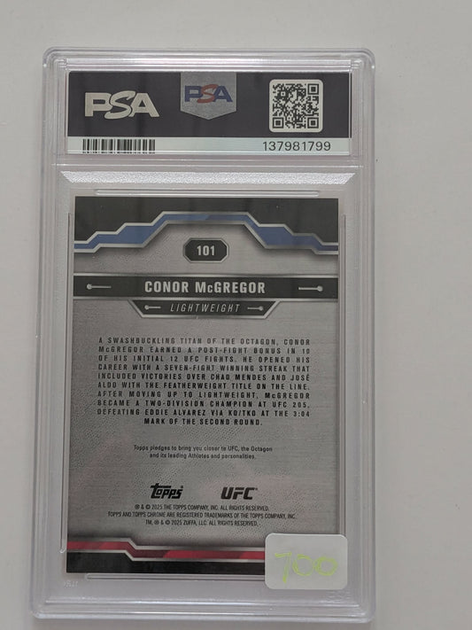 2025 Topps sapphire Conor McGregor GOLD PSA 9