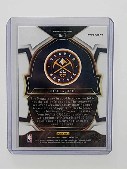 2022-23 Panini Select Nikola Jokic Retail Blue Cracked ICE Prizm #1