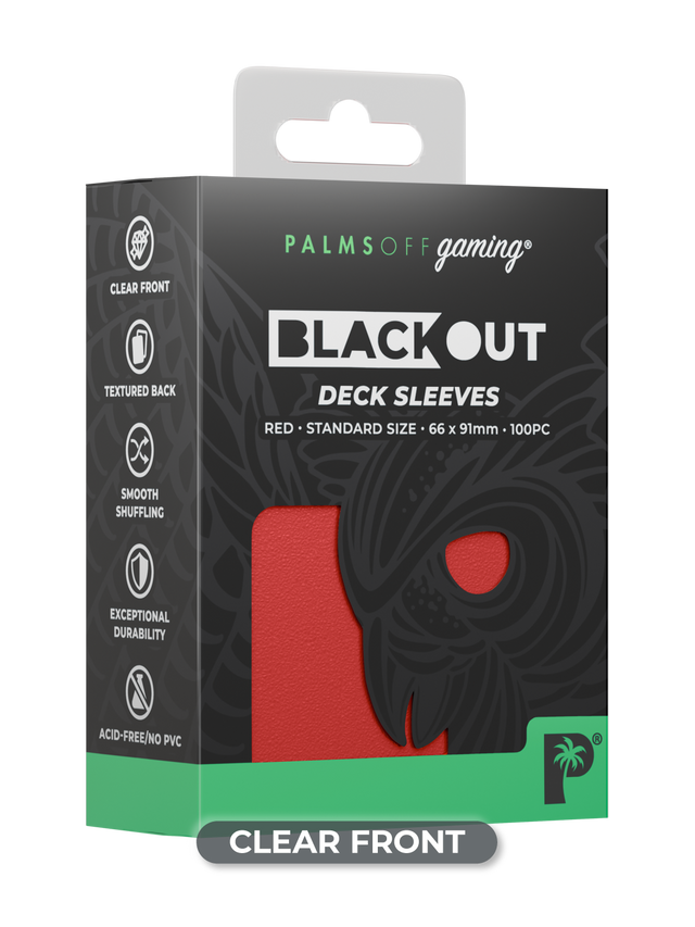 Blackout Deck Sleeves - Standard Size - Red