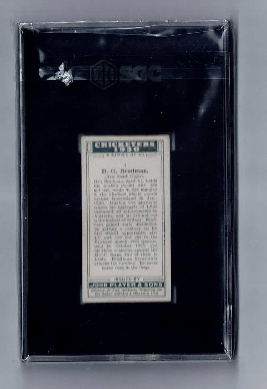 1930 SGC 3 D. G. DON BRADMAN JOHN PLAYER & SONS #4 CRICKETTERS CRICKET G5348