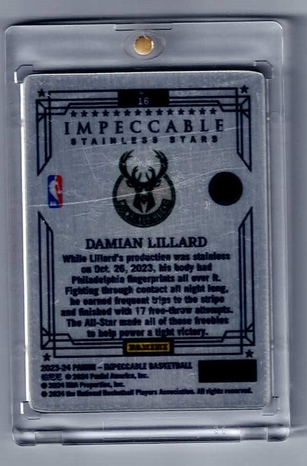 24 impeccable damian lillard stainless stars red #16