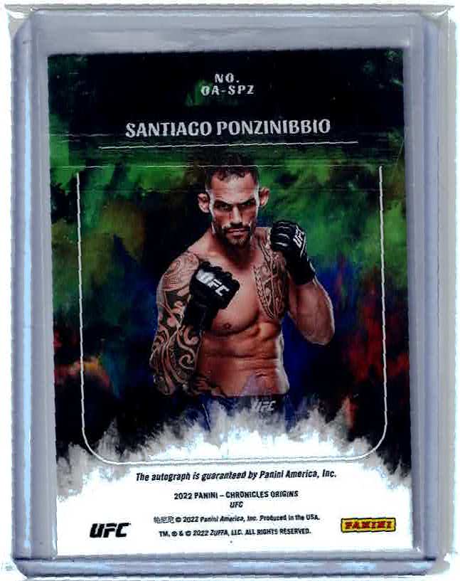 2022 Panini Chronicles UFC Origins Auto Santiago Ponzinibbio #OA-SPZ Auto