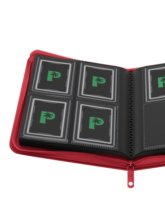 Collector's Series Top Loader Zip Binder - 4 Pocket - Red