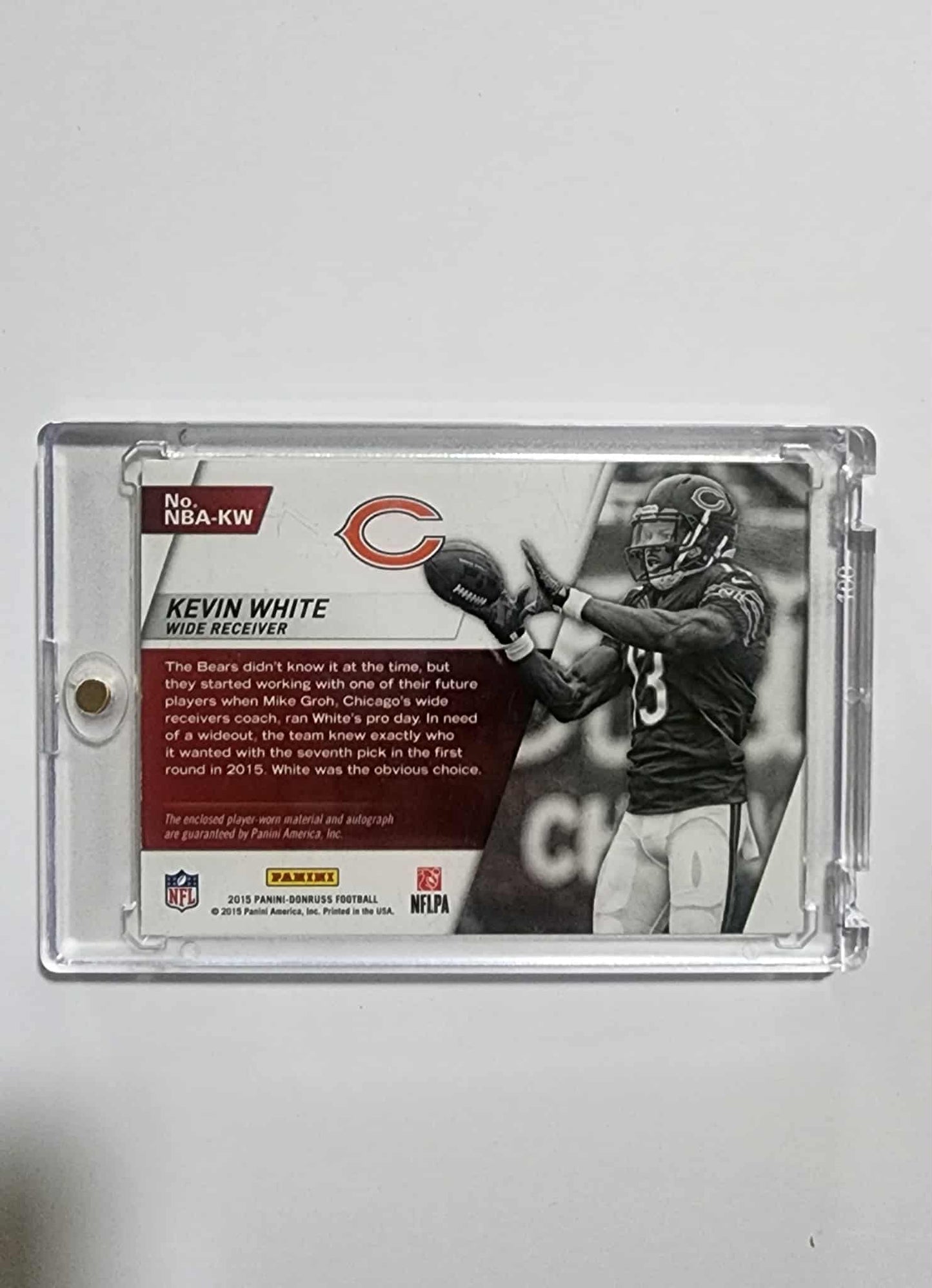 Kevin White 2015 Panini Donruss Elite New Breed Rookie Jersey Auto #NBA-KW