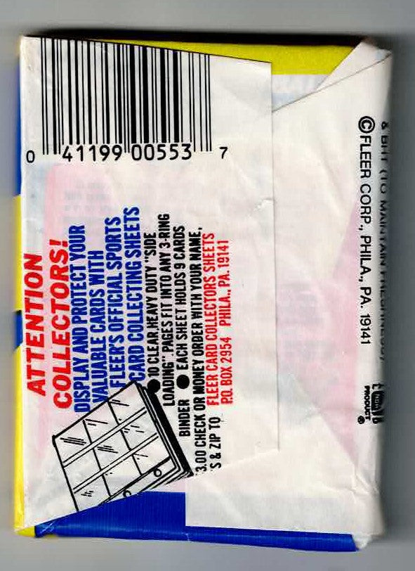 Fleer 1988 NBA Basketball Wax Pack ~ 12 Cards, 1 Sticker & 1 Stick Gum ~ SEALED