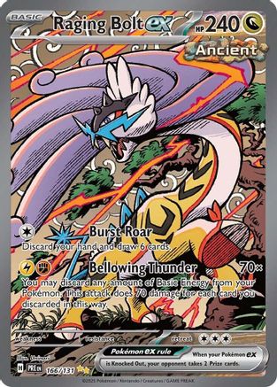Raging Bolt ex 166/131 Holo Prismatic Evolutions Pokemon NM