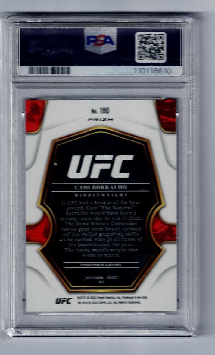 2023 select caio borralho #180 orange flash psa 10