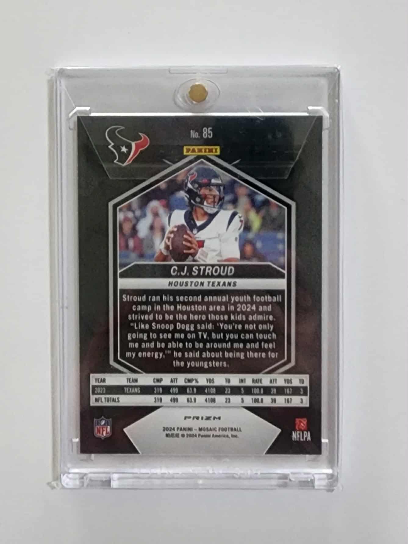 2024 Panini Mosaic Cj Stroud Pink Camo Mosaic #85