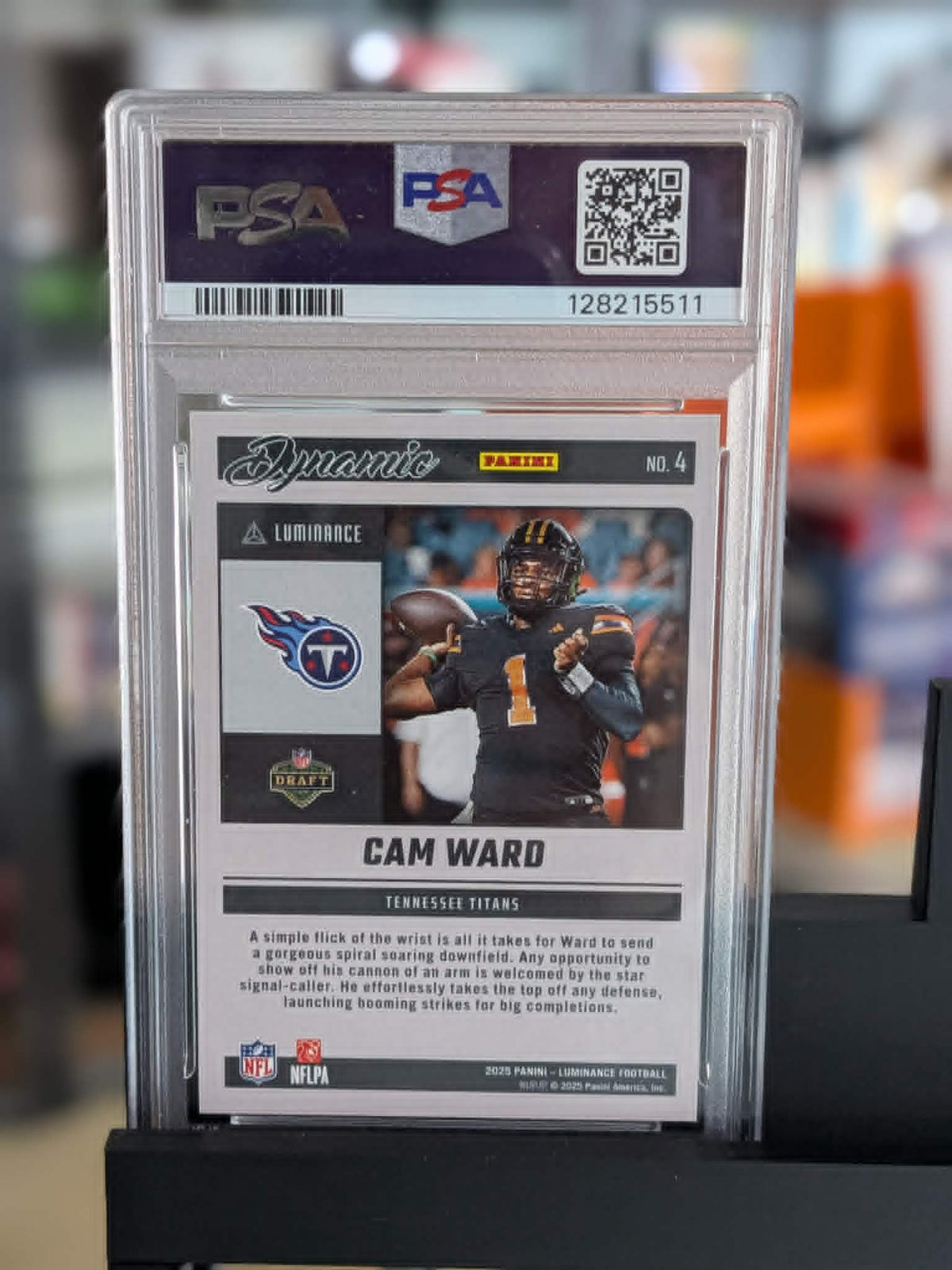 2025 Luminance - Cam Ward /50 Dynamic Rookie Blue PSA 10