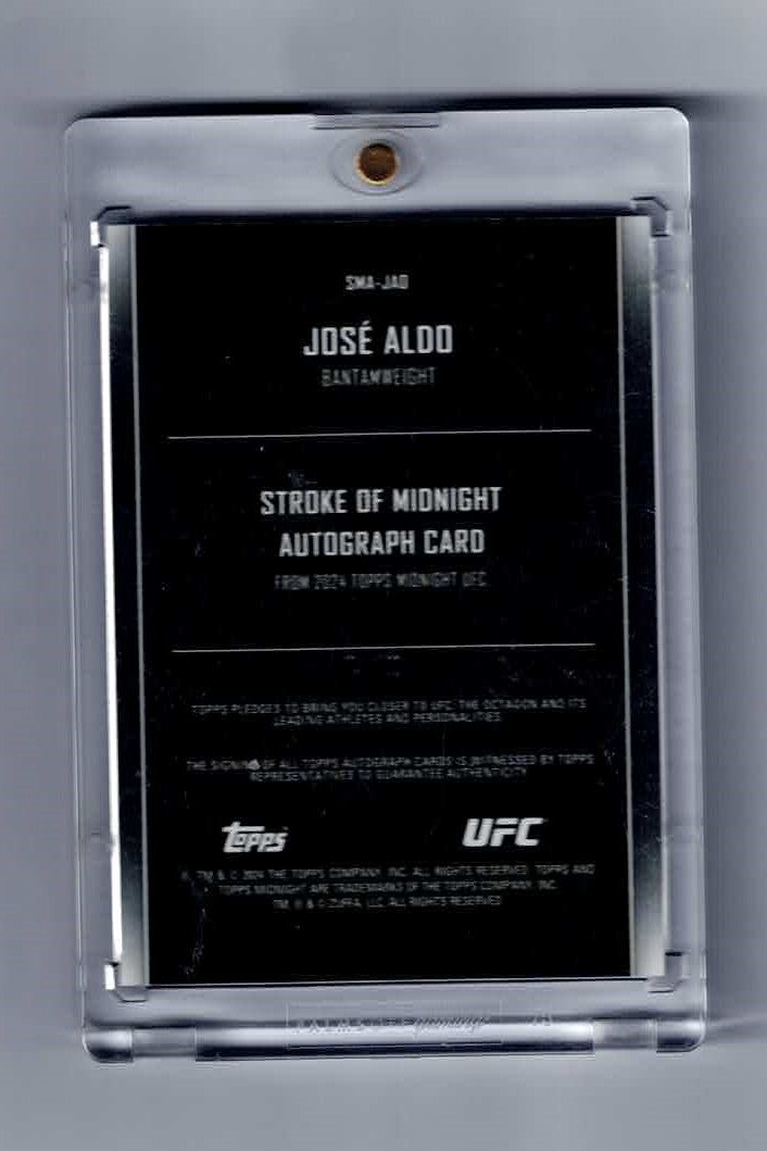 JOSE ALDO-2024 Topps Midnight UFC Stroke of Midnight Auto #SMA-JAD
