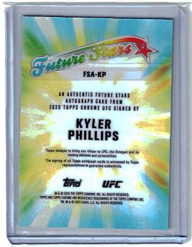Kyler Phillips 2025 Topps Chrome UFC Geometric Aqua Future Stars Auto #FSA-KP