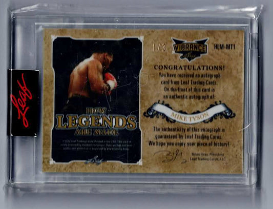 2022 LEAF mike tyson HLM-MT1 1/3 card