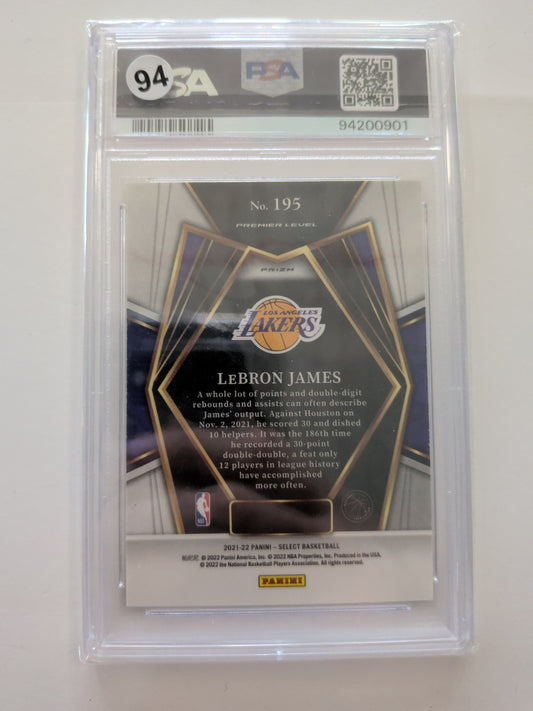 LeBron James select tri colour prizm psa 10 #195