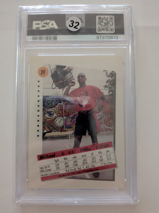 Michael Jordan 1991 skybox #39 psa 8