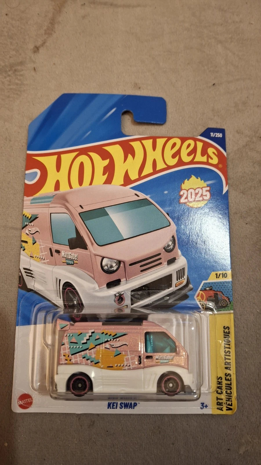 2025 HOT WHEELS #11 - Kei Swap (Pink #1 Art Cars - Long Card) A80