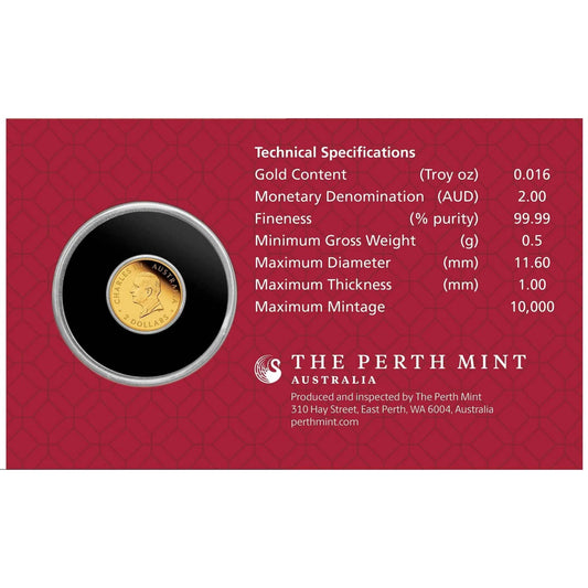 Australian Lunar Series III 2026 Year of the Horse 0.5g Gold Proof Coin in Card
