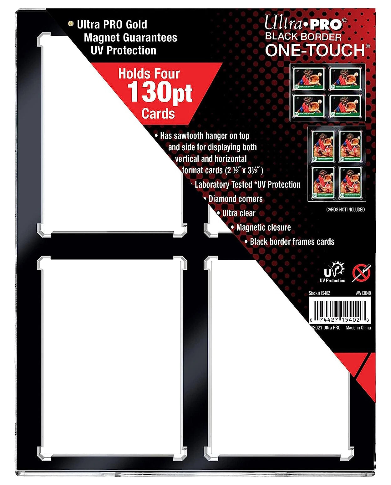 ONE TOUCH - 4-card Black Border 130pt Magnetic Closure