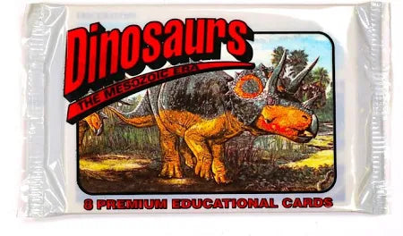 Dinosaurs Mesozoic Era Vintage Trading Cards ONE Pack 1993 Educational