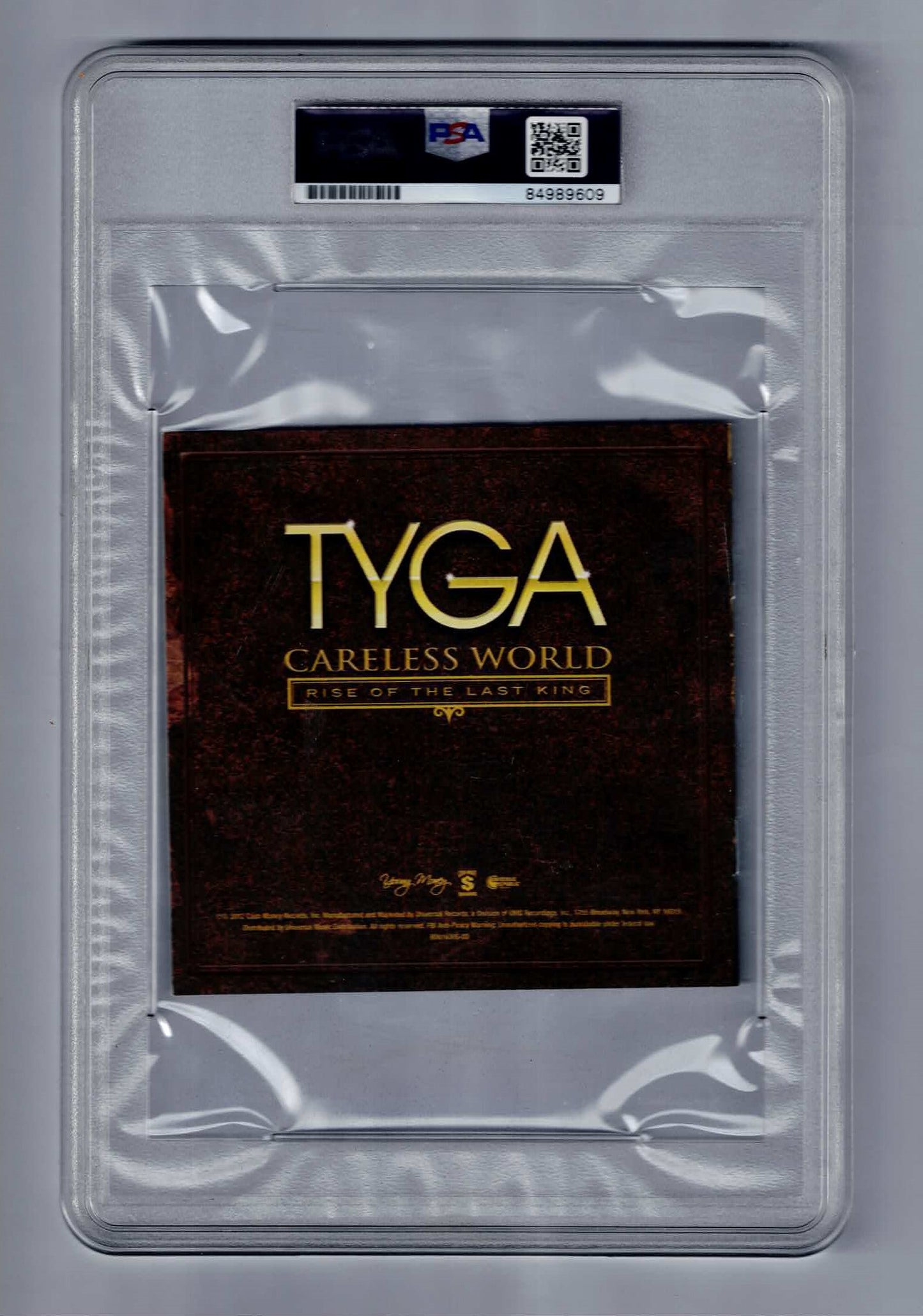 TYGA careless world signed album cover psa 10