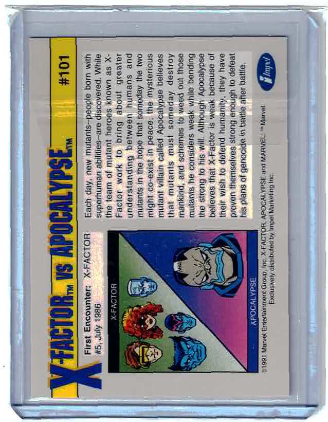 1991 Impel Marvel Universe Arch-Enemies X-Factor Vs Apocalypse #101