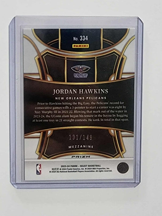 2023-24 Panini Select - Mezzanine Level Jordan Hawkins #334 White Prizm /149