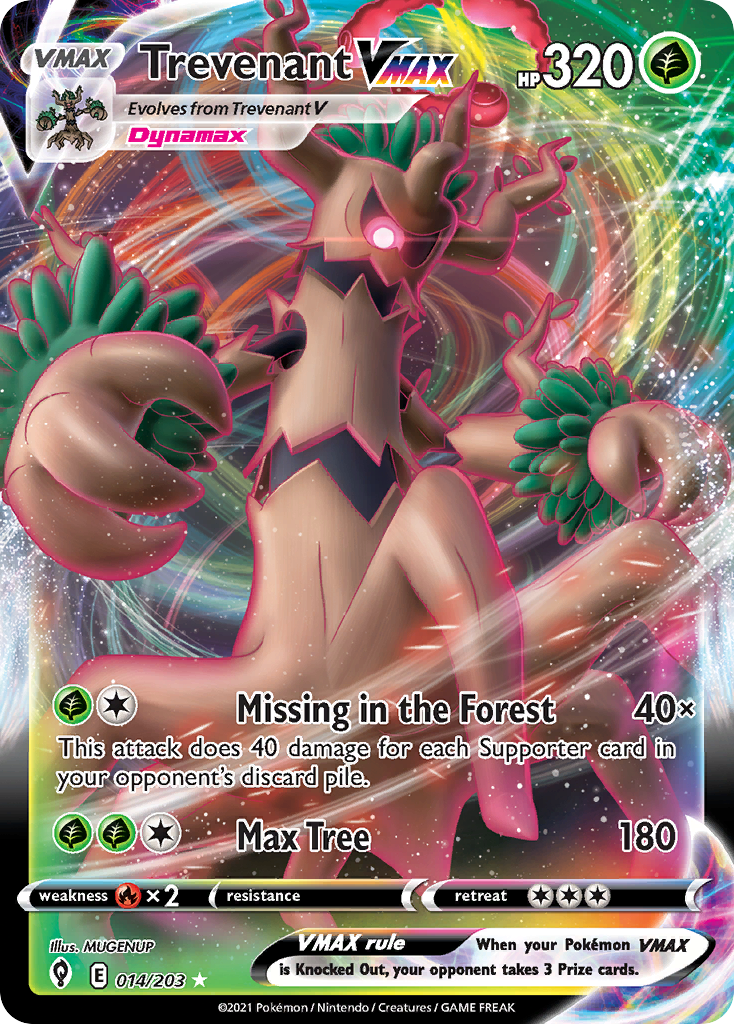 Trevenant VMAX 014/203 Holo VMAX Rare Evolving Skies Pokemon Near Mint