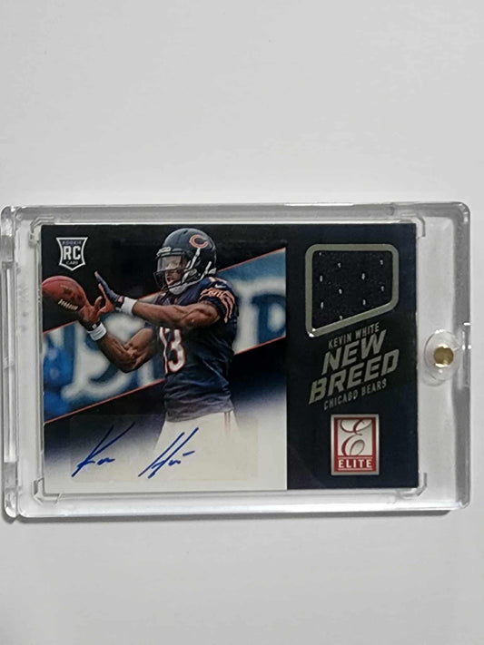 Kevin White 2015 Panini Donruss Elite New Breed Rookie Jersey Auto #NBA-KW