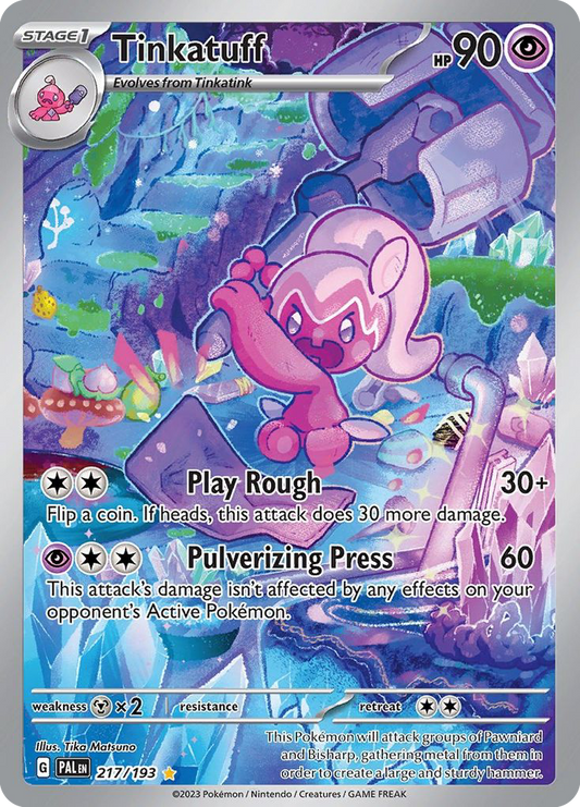 Tinkatuff 217/193 Illustration Rare Paldea Evolved Pokemon Near Mint