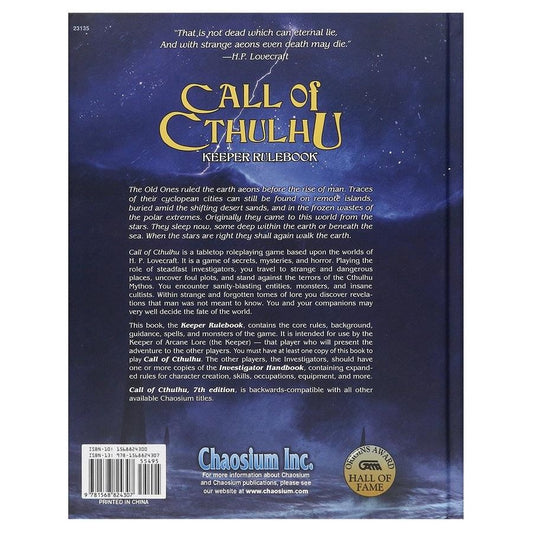 Call of Cthulhu RPG – Keeper Rulebook