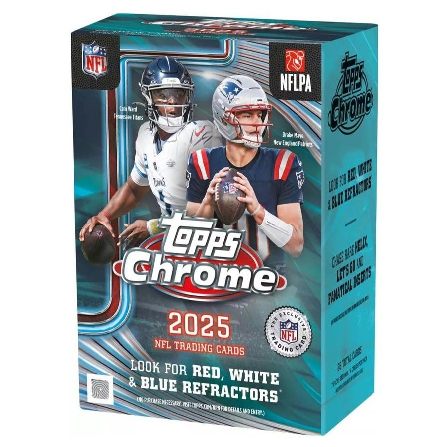Topps 2025 Chrome NFL Football Blaster Box