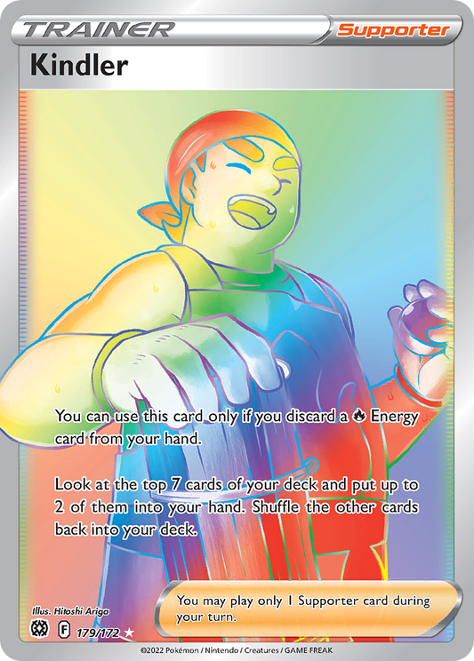 Kindler 179/172 Rainbow Rare Brilliant Stars Pokemon Near Mint