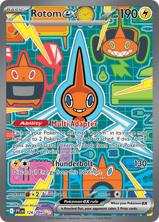 Rotom ex 126/094 Special Illustration Rare Phantasmal Flames Pokemon Holo NM