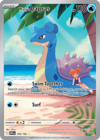 Misty's Lapras 194/182 Illustration Rare Destined Rivals Pokemon Holo Near Mint