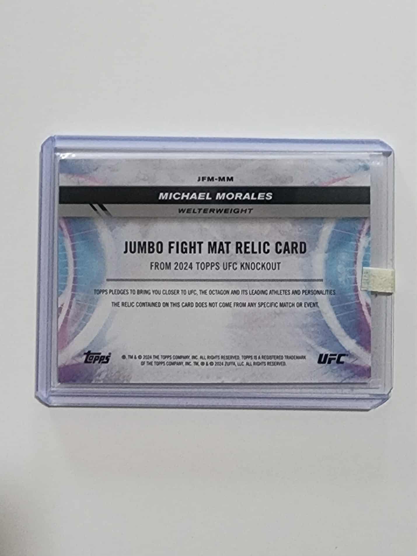 Michael Morales Jumbo Fight Mat Relic Card Blue /50 2024 Topps Chrome UFC