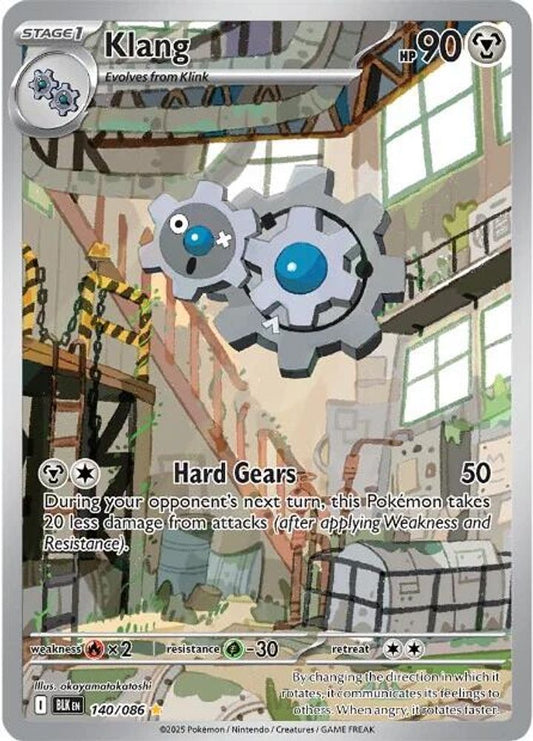 Klang 140/086 Holo Illustration Rare Black Bolt Pokemon Near Mint
