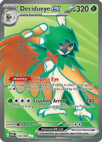 Decidueye ex 100/088 Holo Ultra Rare Perfect Order Pokemon Near Mint