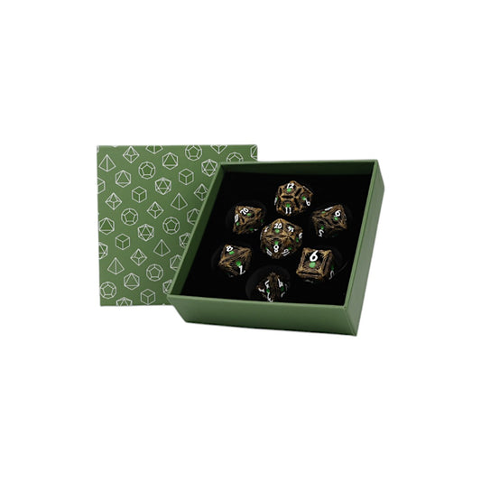 Dice Dragon Eye Dice Set Ancient bronze/green