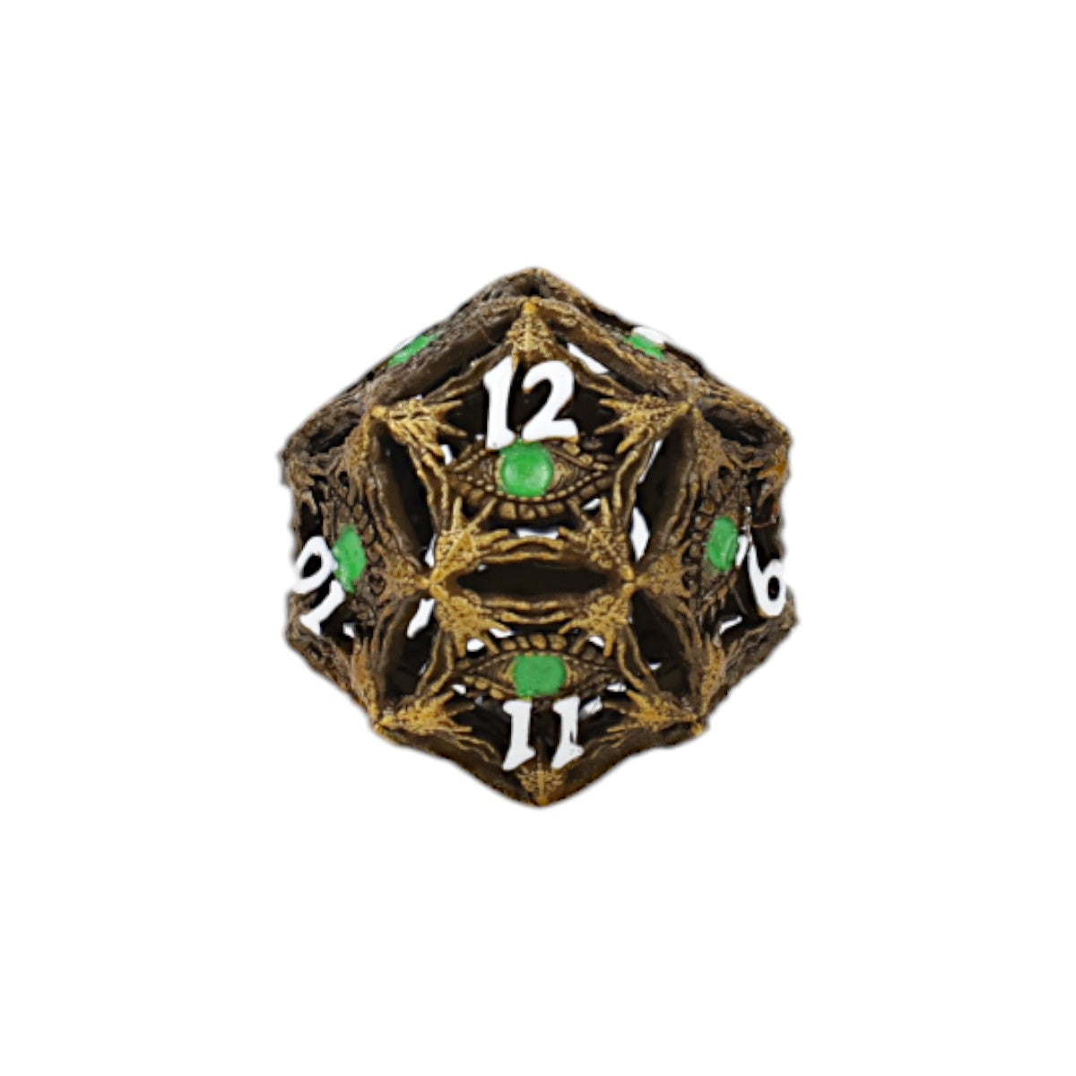 Dice Dragon Eye Dice Set Ancient bronze/green