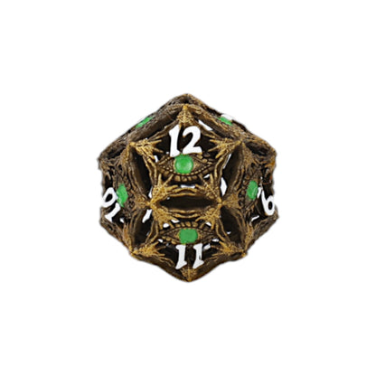 Dice Dragon Eye Dice Set Ancient bronze/green