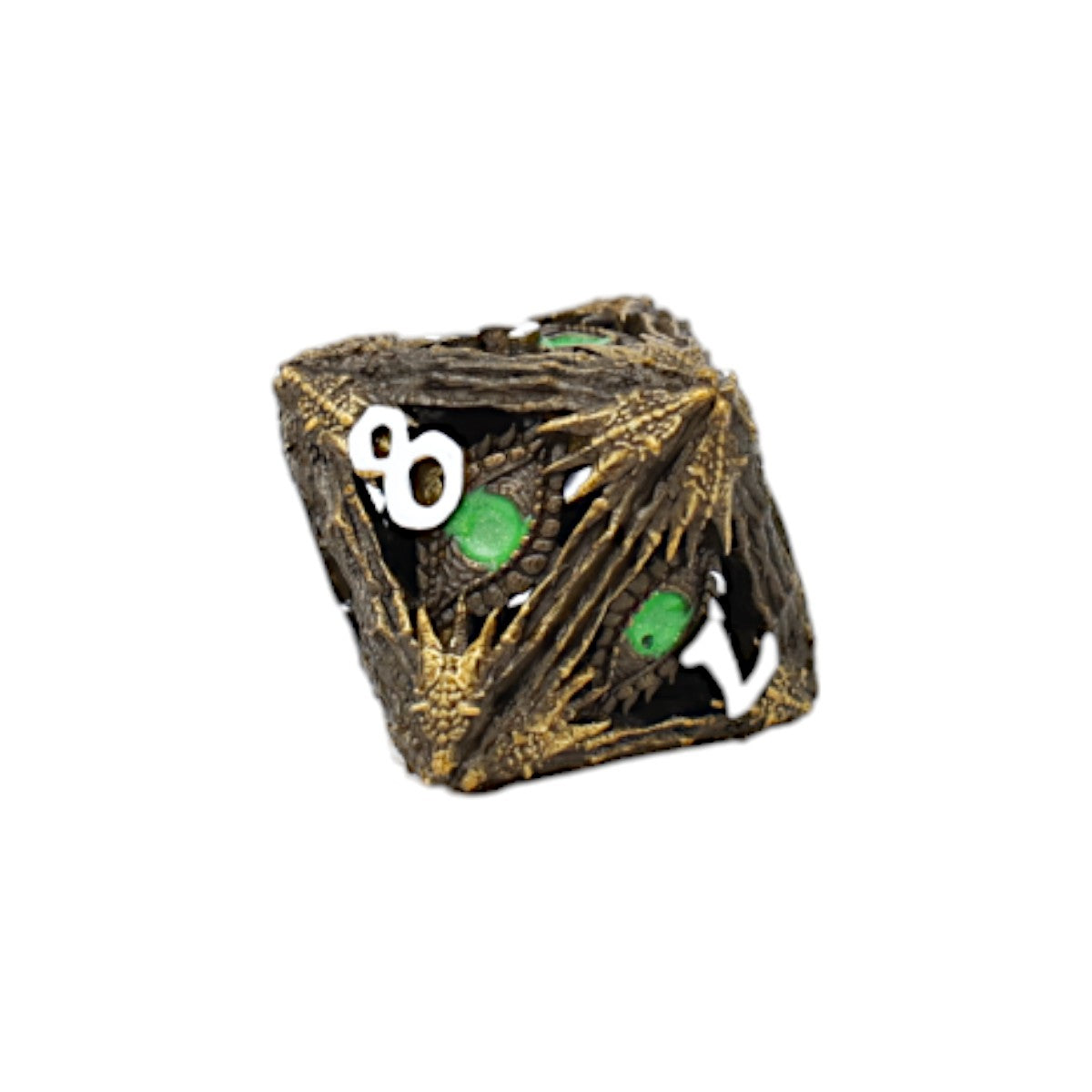 Dice Dragon Eye Dice Set Ancient bronze/green