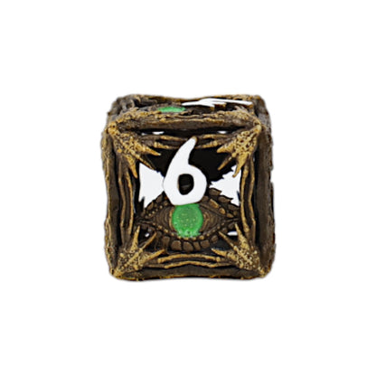 Dice Dragon Eye Dice Set Ancient bronze/green