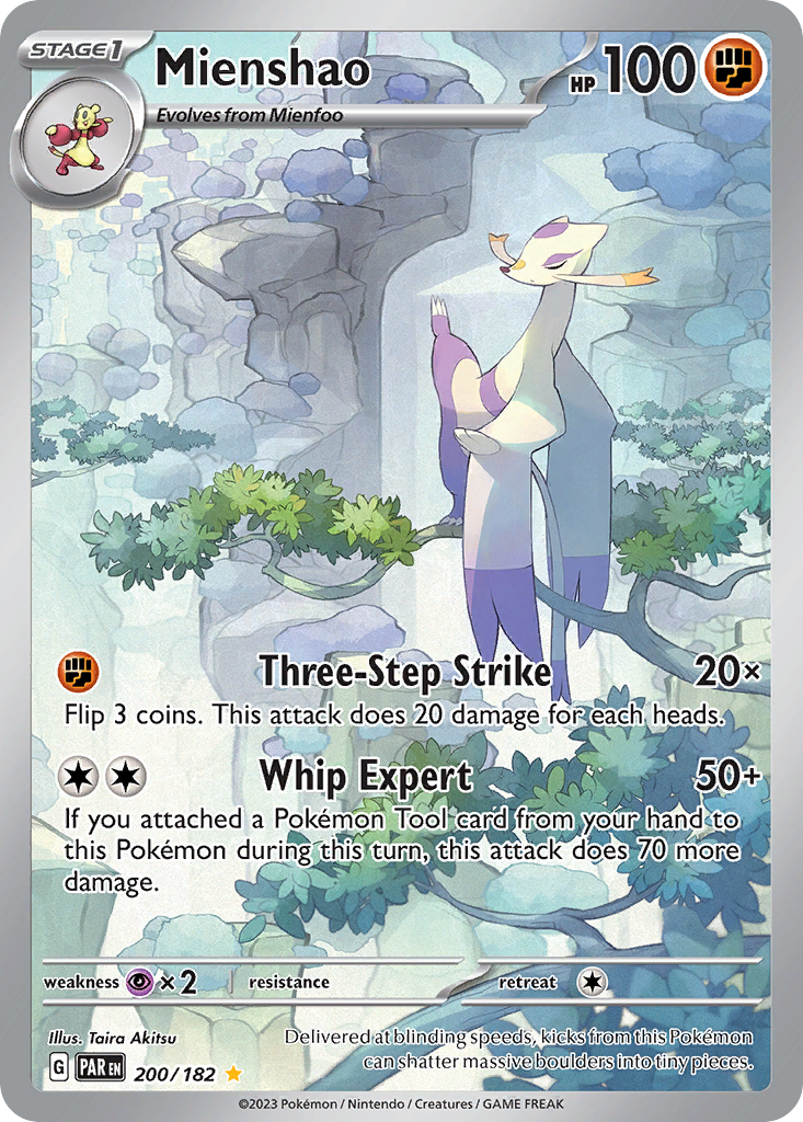 Mienshao 200/182 Illustration Rare Paradox Rift Pokemon Near Mint