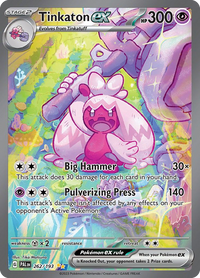 Tinkaton ex 262/193 Special Illustration Rare Paldea Evolved Pokemon Near Mint